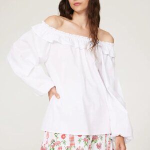Hill House White Off-Shoulder Lena Top NWT Size XXL